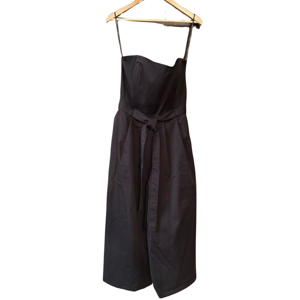 Natori Women’s XL Black Strapless Wide-Leg Cropped Jumpsuit - Picture 2 of 10